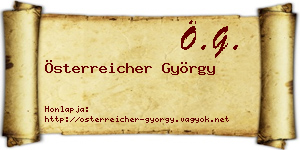 Österreicher György névjegykártya