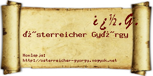 Österreicher György névjegykártya