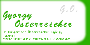 gyorgy osterreicher business card