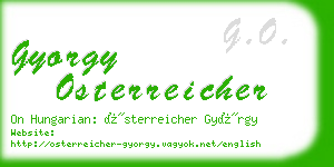 gyorgy osterreicher business card